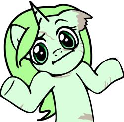 Size: 687x675 | Tagged: safe, artist:askmerriweatherauthor, imported from derpibooru, oc, oc only, oc:merriweather, pony, unicorn, ask merriweather, female, mare, shrug, shrugpony, simple background, solo, transparent background