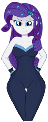 Size: 1255x3196 | Tagged: safe, artist:danielitamlp, edit, imported from derpibooru, rarity, equestria girls, the other side, background removed, clothes, gloves, hand on hip, hands on hip, looking at you, simple background, smiling, smirk, solo, transparent background, unitard