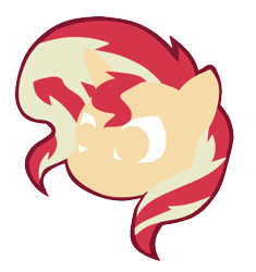 Size: 441x470 | Tagged: safe, artist:fuzon-s, artist:nightsilverchelly, imported from derpibooru, sunset shimmer, pony, unicorn, emblem, logo, simple background, solo, sonic the hedgehog (series), style emulation, transparent background