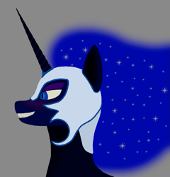 Size: 971x1011 | Tagged: safe, artist:glorval, imported from derpibooru, nightmare moon, alicorn, pony, blushing, helmet