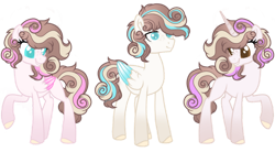 Size: 1024x567 | Tagged: safe, artist:ninjagobrony287, imported from derpibooru, oc, oc:emmet varry, oc:frosted flurry, oc:sweet valor, pegasus, pony, unicorn, base used, colored pupils, colored wings, colored wingtips, ear fluff, female, freckles, male, mare, next generation, offspring, parent:pound cake, parent:princess flurry heart, parents:poundflurry, simple background, stallion, transparent background, wings