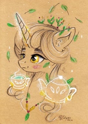 Size: 1024x1439 | Tagged: safe, artist:lailyren, imported from derpibooru, oc, oc only, pony, unicorn, cup, solo, teacup, teapot