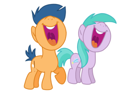 Size: 2048x1536 | Tagged: safe, artist:kevydraws, aura (character), first base, earth pony, pony, .ai available, .svg available, adorabase, aurabetes, colt, cute, cutie mark, female, filly, giggling, laughing, male, nose in the air, simple background, svg, transparent background, vector