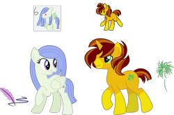 Size: 3739x2464 | Tagged: safe, artist:littlejurnalina, imported from derpibooru, oc, oc only, oc:periwinkle, oc:sparks machoof, pegasus, unicorn, female, male, mare, simple background, stallion, transparent background