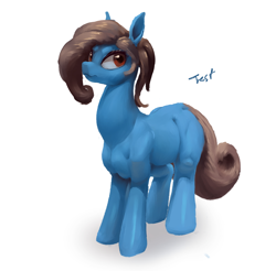 Size: 1516x1491 | Tagged: safe, artist:goldmikun, imported from derpibooru, oc, oc only, unnamed oc, earth pony, pony, female, mare, simple background, solo, tail, white background