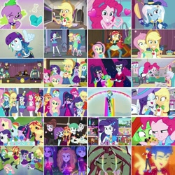 Size: 1080x1080 | Tagged: safe, artist:jericollage70, edit, edited screencap, imported from derpibooru, screencap, adagio dazzle, applejack, aria blaze, cranky doodle donkey, flash sentry, fluttershy, lyra heartstrings, opalescence, pinkie pie, rainbow dash, rarity, rosette nebula, sci-twi, sonata dusk, sour persimmon, spike, spike the regular dog, sunset shimmer, tank, track starr, trixie, twilight sparkle, watermelody, cat, dog, human, tortoise, best in show: the pre-show, best in show: the victory lap, camping must-haves, cheer you on, diy with applejack, do it for the ponygram!, equestria girls, equestria girls series, festival filters, festival looks, find the magic, five lines you need to stand in, five stars, fomo, game stream, how to backstage, i'm on a yacht, let it rain, reboxing with spike!, run to break free, schedule swap, sic skateboard, street chic, street magic with trixie, the craft of cookies, twilight under the stars, spoiler:eqg series (season 2), angry, applejack's hat, apron, balloon, blonde hair, bone, boots, bowtie, bracelet, cafeteria, cake, canterlot high, clothes, cold, collage, converse, cookie, cowboy boots, cowboy hat, crossed arms, cute, cutie mark, cutie mark on clothes, dashabetes, denim skirt, diapinkes, disgusted, drone, eyes closed, filter, food, gamer, gamer sunset, gamershy, geode of empathy, geode of fauna, geode of shielding, geode of sugar bombs, geode of super speed, geode of super strength, geode of telekinesis, glasses, green hair, grin, hairpin, hallway, hand on hip, hat, headband, headphones, heart glasses, heart shaped, heart shaped glasses, high heels, hoodie, humane five, humane seven, humane six, jackabetes, jewelry, jumping, kitchen, looking at you, looking up, magical geodes, meta, microphone, multicolored hair, necklace, newspaper, one eye closed, peace sign, pink hair, ponied up, ponytail, psycho gamer sunset, purple hair, rain, rainbow, rainbow hair, rainbow trail, rarity peplum dress, rarity's bedroom, red hair, shimmerbetes, shoes, skateboard, skirt, smiling, smiling at you, sword, tanktop, the dazzlings, twiabetes, twitter, twitter link, video call, wall of tags, weapon, wings, wink, winking at you, yellow hair