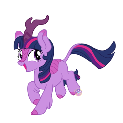 Size: 2000x2000 | Tagged: safe, artist:lovinglypromise, imported from derpibooru, twilight sparkle, kirin, cute, kirin twilight, kirin-ified, looking back, open mouth, simple background, smiling, solo, species swap, transparent background, twiabetes