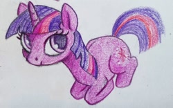 Size: 800x500 | Tagged: safe, artist:ponsce, imported from derpibooru, twilight sparkle, pony, unicorn, solo, traditional art, unicorn twilight