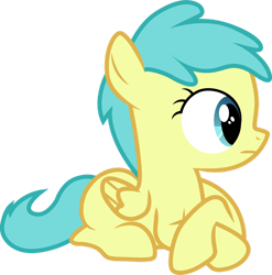 Size: 1024x1038 | Tagged: safe, artist:cloudyglow, rainy feather, pegasus, pony, twilight time, .ai available, .svg available, female, filly, frown, simple background, sitting, svg, transparent background, vector