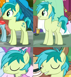 Size: 548x596 | Tagged: safe, edit, imported from derpibooru, screencap, gallus, ocellus, sandbar, silverstream, smolder, yona, earth pony, pony, yak, school daze, school raze, the last problem, comparison, male, older, older sandbar