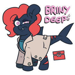 Size: 2000x2000 | Tagged: safe, artist:threetwotwo32232, imported from derpibooru, oc, oc only, oc:briny deep, original species, pony, shark, shark pony, female, mare, simple background, solo, transparent background