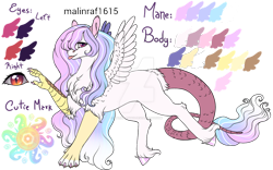 Size: 1024x640 | Tagged: safe, artist:malinraf1615, imported from derpibooru, oc, oc only, oc:armony aileen, draconequus, hybrid, pony, draconequus hybrid, draconequus oc, female, interspecies offspring, mare, offspring, parent:discord, parent:princess celestia, parents:dislestia, reference sheet, simple background, solo, tongue out, transparent background, unshorn fetlocks