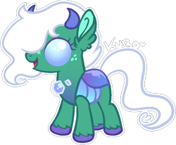 Size: 714x588 | Tagged: safe, artist:kurosawakuro, imported from derpibooru, oc, oc only, changedling, changeling, changepony, hybrid, pony, base used, female, offspring, parent:pharynx, parent:trixie, parents:pharynxie, simple background, solo, transparent background