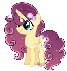 Size: 1444x1521 | Tagged: safe, artist:strawberry-spritz, imported from derpibooru, oc, oc only, alicorn, pony, female, magical lesbian spawn, offspring, parent:fluttershy, parent:princess luna, parents:lunashy, simple background, solo, teenager, transparent background