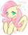 Size: 663x837 | Tagged: safe, artist:demiesop, imported from derpibooru, fluttershy, butterfly, pegasus, pony, bust, cute, female, mare, no pupils, shyabetes, simple background, solo, white background