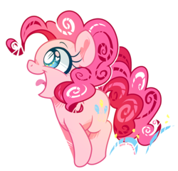 Size: 858x828 | Tagged: safe, artist:yokokinawa, imported from derpibooru, pinkie pie, earth pony, pony, chibi, cute, diapinkes, female, heart eyes, mare, open mouth, simple background, tongue out, white background, wingding eyes