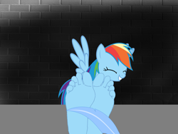 Size: 2048x1536 | Tagged: safe, artist:anthonygoody, imported from derpibooru, rainbow dash, anthro, human, feather, feet, female, fetish, foot fetish, humanized, soles, solo, tickling, toes
