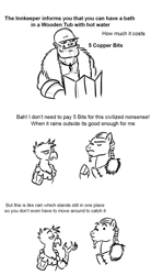 Size: 900x1625 | Tagged: safe, artist:velgarn, imported from derpibooru, oc, oc:geräuchert, oc:scrap, earth pony, griffon, orc, pony, armor, black and white, comic, cowl, dungeon master, fantasy, funny, fur cowl, game master, game session, grayscale, male, monochrome, pen and paper rpg, roleplaying, screen, seeds of harmony, simple background, white background