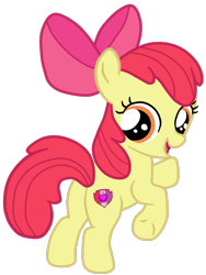 Size: 844x1122 | Tagged: safe, artist:gmaplay, imported from derpibooru, apple bloom, earth pony, pony, apple bloom's bow, bow, female, filly, hair bow, simple background, solo, transparent background