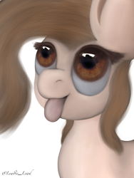 Size: 1536x2048 | Tagged: safe, artist:ledwine glass, artist:lewdielewd, imported from derpibooru, oc, oc only, oc:lewdielewd, earth pony, pony, :p, big eyes, eye, eyes, solo, tongue out