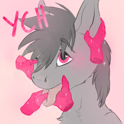 Size: 1500x1500 | Tagged: safe, artist:galaxylatte, imported from derpibooru, earth pony, pegasus, pony, unicorn, ahegao, auction, blushing, character, commission, cute, cute porn, disembodied hand, drool, ear, eyes closed, floating hands, hand, heart eyes, here, magic, magic hands, moan, moaning, moaning in pleasure, one eye closed, open, open mouth, salivating, solo, sparkling, tongue out, tongue play, wingding eyes, ych example, your, your character here