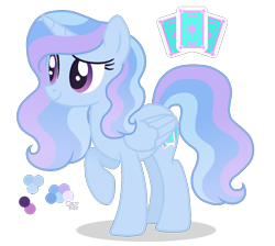 Size: 1000x894 | Tagged: safe, artist:magicuniclaws, imported from derpibooru, oc, oc only, alicorn, pony, base used, color palette, female, magical lesbian spawn, mare, offspring, parent:princess celestia, parent:trixie, parents:trixlestia, simple background, solo, transparent background