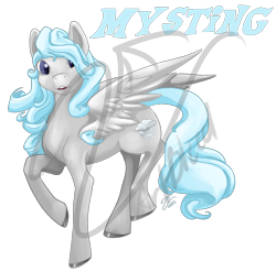 Size: 1500x1480 | Tagged: safe, artist:artbleed, imported from derpibooru, oc, oc only, pegasus, pony, colored hooves, commission, obtrusive watermark, pegasus oc, raised hoof, simple background, solo, transparent background, watermark, wings, ych result