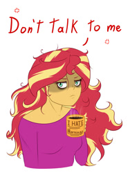 Size: 1500x2000 | Tagged: safe, artist:albertbm, imported from derpibooru, sunset shimmer, equestria girls, angry, breasts, busty sunset shimmer, coffee, coffee mug, cute, looking at you, madorable, mug, not a morning pony, not in the mood, shimmerbetes, simple background, solo, sunset shimmer is not amused, unamused, white background