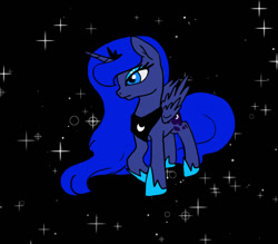 Size: 800x702 | Tagged: safe, artist:slamjam, imported from derpibooru, princess luna, alicorn, pony, female, mare, solo, space, stars