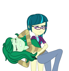 Size: 3424x3546 | Tagged: safe, artist:gmaplay, imported from derpibooru, juniper montage, wallflower blush, equestria girls, equestria girls series, forgotten friendship, made in manehattan, mirror magic, spoiler:eqg specials, drama, dramatic, dramatic pose, eyes closed, simple background, solo, transparent background, unamused