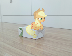 Size: 2938x2315 | Tagged: safe, artist:forestar, artist:luckreza8, imported from derpibooru, applejack, earth pony, pony, female, irl, mare, photo, ponies in real life, smiling, solo