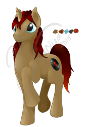 Size: 1500x2156 | Tagged: safe, artist:artbleed, imported from derpibooru, oc, oc only, pony, unicorn, horn, raised hoof, simple background, solo, transparent background, unicorn oc, watermark