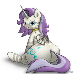 Size: 6795x6795 | Tagged: safe, artist:khaki-cap, imported from derpibooru, fluttershy, rarity, starlight glimmer, zecora, oc, oc:princess mythic majestic, alicorn, hybrid, pony, zebra, zony, alicorn oc, alicorn princess, butt, commissioner:bigonionbean, cutie mark, extra thicc, female, flank, fusion, fusion:fluttershy, fusion:princess mythic majestic, fusion:rarity, fusion:starlight glimmer, fusion:zecora, horn, jewelry, looking at you, looking back, looking back at you, mare, plot, simple background, sultry pose, the ass was fat, thicc ass, transparent background, wings, writer:bigonionbean