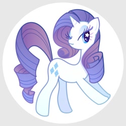 Size: 1200x1200 | Tagged: safe, artist:boon_9, imported from derpibooru, part of a set, rarity, pony, unicorn, circle background, female, mare, one eye closed, solo, starry eyes, wingding eyes, wink