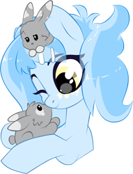Size: 1225x1604 | Tagged: safe, artist:etcheddaydream, imported from derpibooru, oc, oc only, oc:dozy down, earth pony, pony, rabbit, animal, female, mare, simple background, solo, transparent background