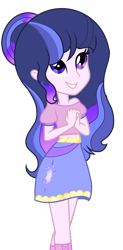 Size: 1096x2222 | Tagged: safe, artist:firegalaxysparkle, imported from derpibooru, oc, oc only, oc:galaxy ice, equestria girls, clothes, offspring, parent:flash sentry, parent:twilight sparkle, parents:flashlight, simple background, solo, transparent background