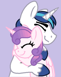 Size: 317x399 | Tagged: safe, artist:lis19jsjs, imported from derpibooru, princess flurry heart, shining armor, father and child, father and daughter, female, hug, male