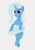 Size: 561x813 | Tagged: safe, artist:derpessivepony, imported from derpibooru, trixie, pony, unicorn, eyes open, horn, simple background, smiling, tail hold, white background