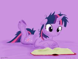 Size: 2400x1800 | Tagged: safe, artist:rockhoppr3, imported from derpibooru, twilight sparkle, alicorn, pony, anatomically incorrect, book, bookhorse, incorrect leg anatomy, messy mane, reading, solo, twilight sparkle (alicorn), unshorn fetlocks