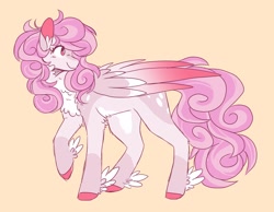 Size: 1774x1376 | Tagged: safe, artist:_pretzelprince_, artist:dazzledoves, imported from derpibooru, oc, oc only, pegasus, pony, adoptable, chest fluff, coat markings, colored hooves, colored wings, curly mane, curly tail, feathered fetlocks, female, folded wings, gradient wings, looking back, mare, pale belly, socks (coat marking), socks (coat markings), solo, wings