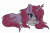 Size: 6997x4683 | Tagged: safe, artist:kireiinaa, imported from derpibooru, oc, oc only, oc:bleeding heart, pony, unicorn, absurd resolution, female, lying down, mare, prone, simple background, solo, transparent background