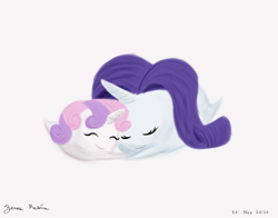 Size: 1400x1100 | Tagged: safe, artist:rockhoppr3, imported from derpibooru, rarity, sweetie belle, ghost, undead, unicorn, boo, boo (super mario), booified, crossover, cute, diasweetes, duo, eyes closed, hug, lady rariboo, raribetes, smiling, species swap, super mario bros.