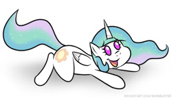 Size: 576x330 | Tagged: safe, artist:banebuster, imported from derpibooru, princess celestia, series:tiny tia, cute, cutelestia, daaaaaaaaaaaw, simple background, white background