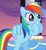 Size: 557x611 | Tagged: safe, imported from derpibooru, screencap, rainbow dash, pony, rarity investigates, blushing, cropped, cute, dashabetes, excited, solo, starry eyes, wingding eyes