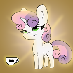 Size: 3000x3000 | Tagged: safe, artist:tjpones, imported from derpibooru, sweetie belle, pony, unicorn, blank flank, caffeine, coffee, female, filly, futurama, mare, reference, smiling, smirk, smug, solo