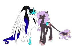 Size: 1700x1200 | Tagged: safe, artist:minelvi, imported from derpibooru, oc, oc only, earth pony, pegasus, pony, duo, earth pony oc, eye scar, leonine tail, pegasus oc, scar, side hug, simple background, smiling, transparent background, wings