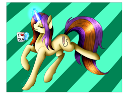 Size: 1600x1200 | Tagged: safe, artist:minelvi, imported from derpibooru, oc, oc only, pony, unicorn, abstract background, cup, eyes closed, glowing horn, horn, magic, raised hoof, simple background, solo, telekinesis, transparent background, unicorn oc