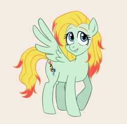 Size: 1748x1705 | Tagged: dead source, safe, artist:andressuperhell, artist:smol_andriusha, imported from derpibooru, oc, oc only, pegasus, pony, eyelashes, pegasus oc, raised hoof, smiling, solo, wings