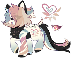 Size: 3500x2792 | Tagged: safe, artist:lazuli, artist:mint-light, imported from derpibooru, oc, oc only, earth pony, pony, chest fluff, colored hooves, earth pony oc, reference sheet, signature, simple background, solo, transparent background