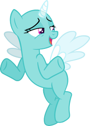 Size: 1127x1572 | Tagged: safe, artist:pegasski, imported from derpibooru, oc, oc only, alicorn, pony, parental glideance, alicorn oc, bald, base, eyelashes, flying, freckles, horn, looking back, open mouth, shrug, simple background, smiling, solo, transparent background, two toned wings, underhoof, wings